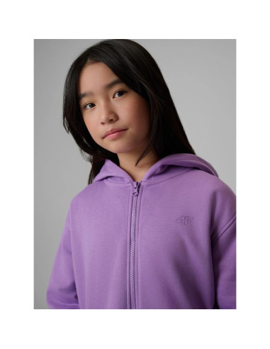 Bluza dresowa loose z kapturem dziewczęca 4f 4fjrss26tswsf2715-51s