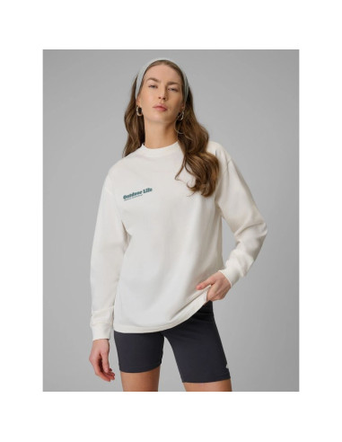 Longsleeve regular z nadrukiem damski 4f 4frss26tswsf2834-11s