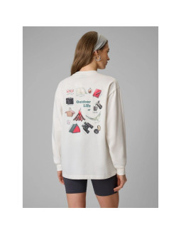 Longsleeve regular z nadrukiem damski 4f 4frss26tswsf2834-11s 2