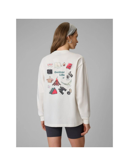 Longsleeve regular z nadrukiem damski 4f 4frss26tswsf2834-11s