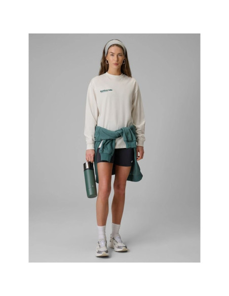 Longsleeve regular z nadrukiem damski 4f 4frss26tswsf2834-11s