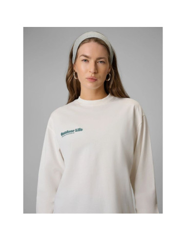 Longsleeve regular z nadrukiem damski 4f 4frss26tswsf2834-11s