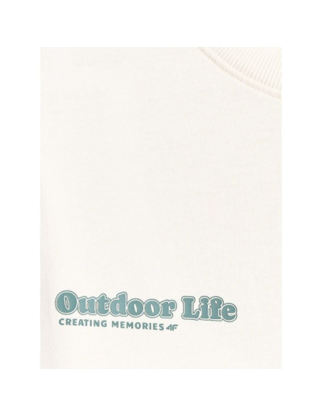 Longsleeve regular z nadrukiem damski 4f 4frss26tswsf2834-11s