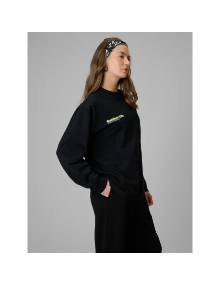 Longsleeve regular z nadrukiem damski 4f 4frss26tswsf2834-20s
