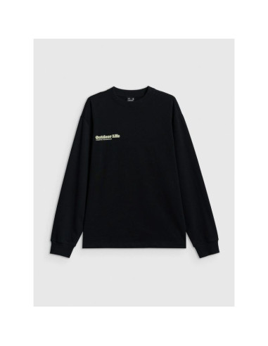 Longsleeve regular z nadrukiem damski 4f 4frss26tswsf2834-20s