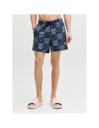 Jack&jones męskie szorty do pływania jpstmaui shell aop swim shorts reg 12291808 pageent blue