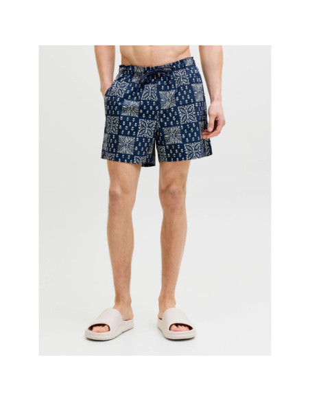 Jack&jones męskie szorty do pływania jpstmaui shell aop swim shorts reg 12291808 pageent blue