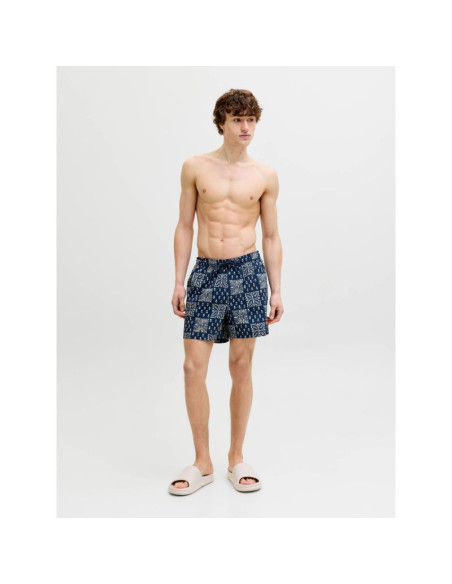 Jack&jones męskie szorty do pływania jpstmaui shell aop swim shorts reg 12291808 pageent blue
