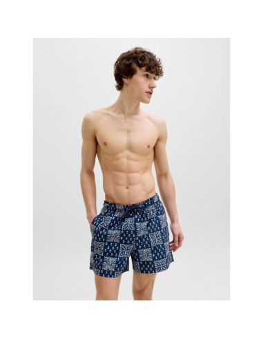 Jack&jones męskie szorty do pływania jpstmaui shell aop swim shorts reg 12291808 pageent blue