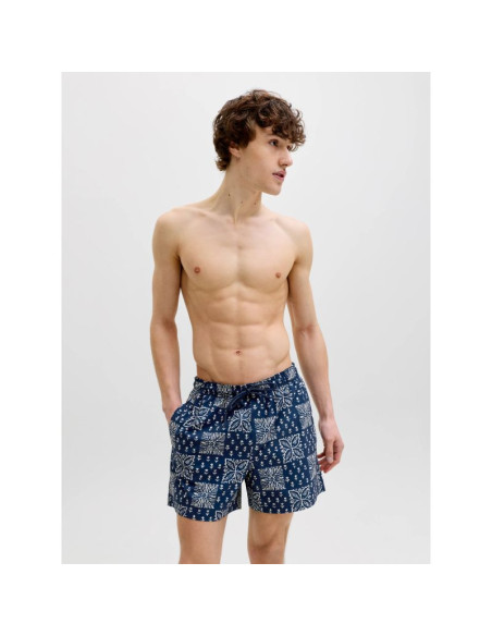 Jack&jones męskie szorty do pływania jpstmaui shell aop swim shorts reg 12291808 pageent blue