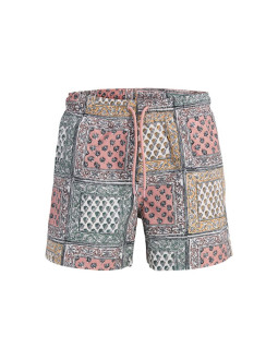 Jack&jones męskie szorty do pływania jpstmaui shell aop swim shorts reg 12291808 ash rose