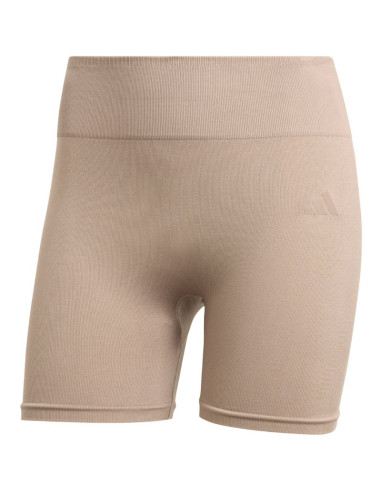 Spodenki damskie adidas workout essentials 4 inch beżowe jx3926