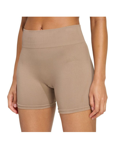 Spodenki damskie adidas workout essentials 4 inch beżowe jx3926
