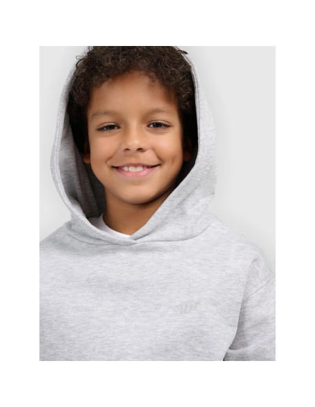 Bluza dresowa nierozpinana z kapturem chłopięca 4f 4fjwmm00tswsm1860-25m