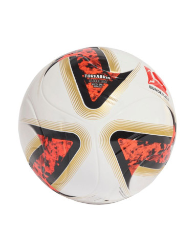 Piłka nożna adidas bundesliga 26/27 torfabrik league j350 biało-pomarańczowo-złota hy5058