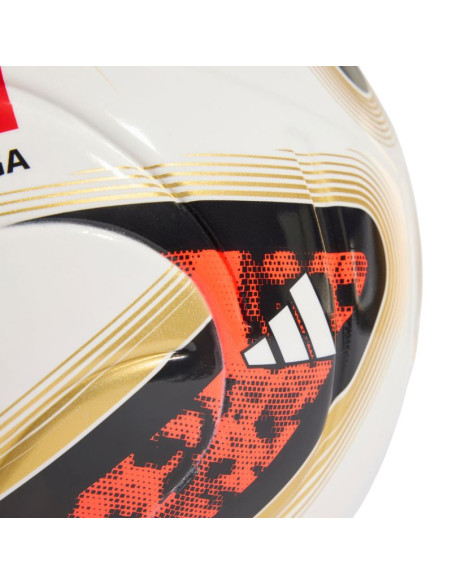 Piłka nożna adidas bundesliga 26/27 torfabrik league j350 biało-pomarańczowo-złota hy5058