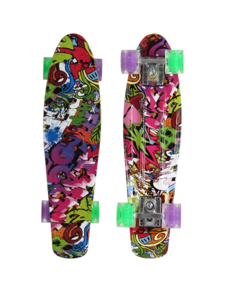 Deskorolka plastikowa 22 cale enero graffiti led 1030852