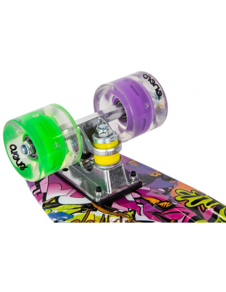 Deskorolka plastikowa 22 cale enero graffiti led 1030852