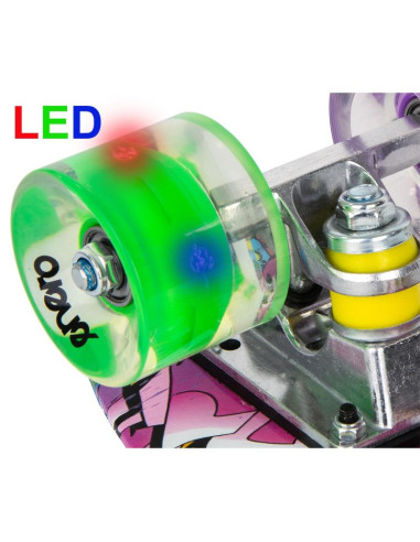 Deskorolka plastikowa 22 cale enero graffiti led 1030852