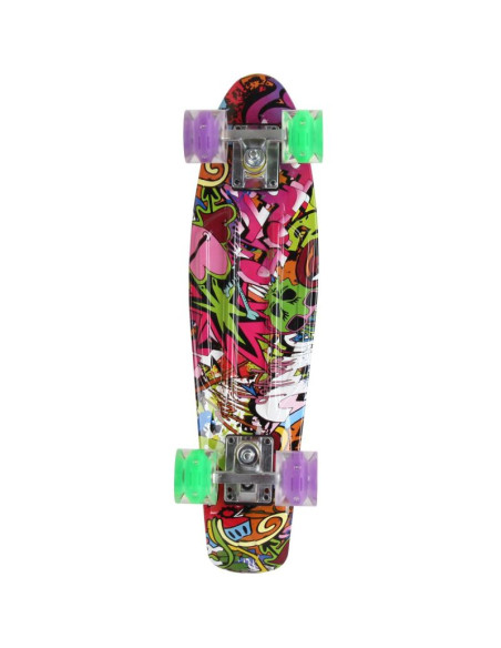 Deskorolka plastikowa 22 cale enero graffiti led 1030852