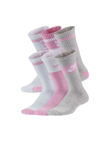 Skarpety nike everyday cush crew youth białe, różowe, szare ck7302 905