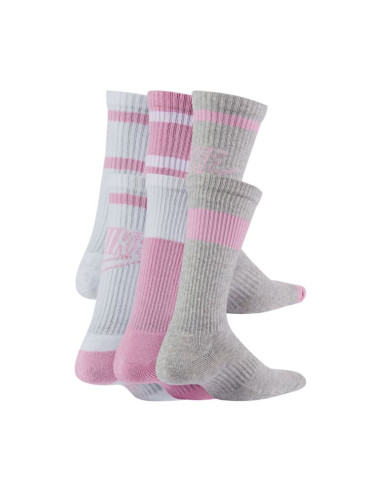 Skarpety nike everyday cush crew youth białe, różowe, szare ck7302 905