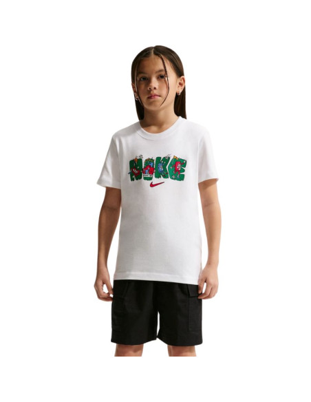 Koszulka dla dzieci nike sportswear biała im9534 100
