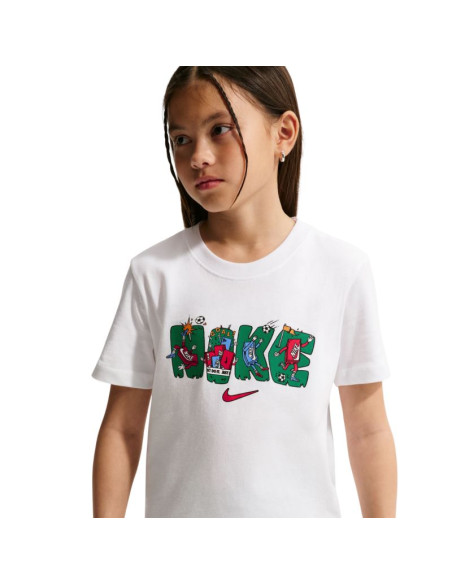 Koszulka dla dzieci nike sportswear biała im9534 100