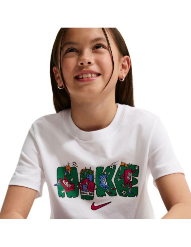 Koszulka dla dzieci nike sportswear biała im9534 100