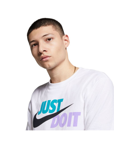 Koszulka męska tee just do it swoosh biała ar5006 101