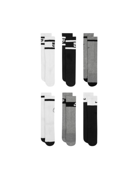 Skarpety nike everyday cush crew youth 6pr białe, szare, czarne ck7302 901