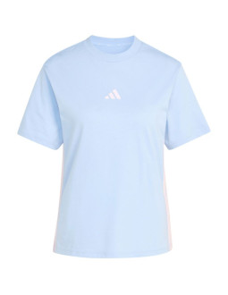 Koszulka damska adidas essentials 3-stripes cotton błękitna kb7119 2