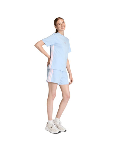 Koszulka damska adidas essentials 3-stripes cotton błękitna kb7119