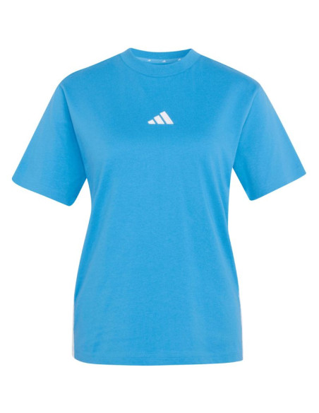 Koszulka damska adidas essentials 3-stripes cotton jasnoniebieska kc5197