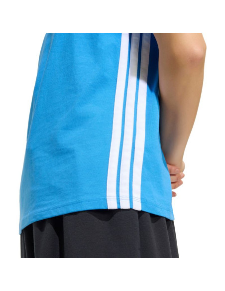 Koszulka damska adidas essentials 3-stripes cotton jasnoniebieska kc5197