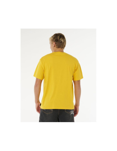 Koszulka męska rip curl inner visions rotten sun tee żółta