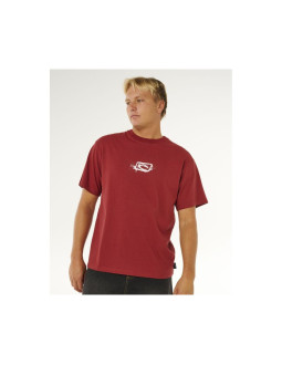 Koszulka męska rip curl medina inner vision spray tee czerwona