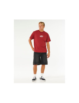 Koszulka męska rip curl medina inner vision spray tee czerwona 2