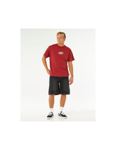 Koszulka męska rip curl medina inner vision spray tee czerwona