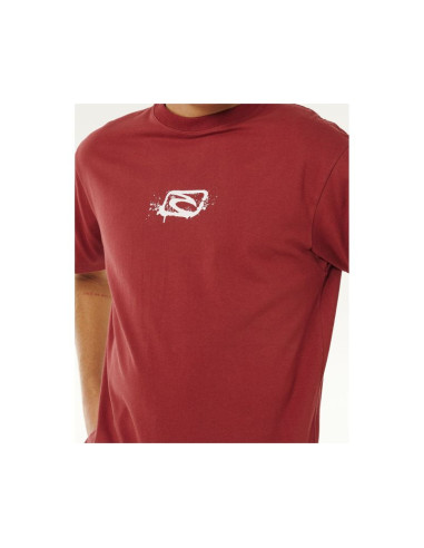 Koszulka męska rip curl medina inner vision spray tee czerwona