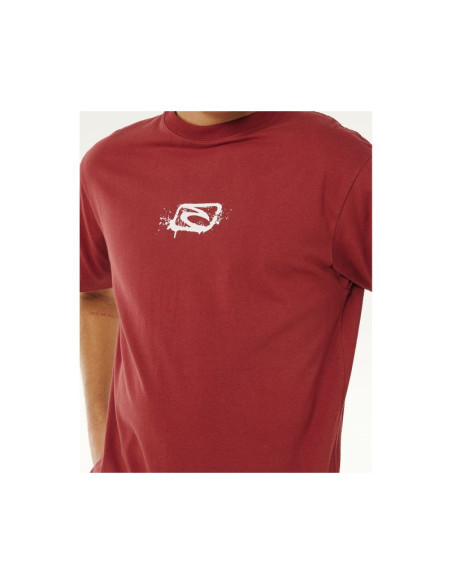 Koszulka męska rip curl medina inner vision spray tee czerwona