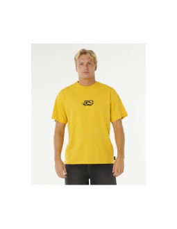 Koszulka męska rip curl medina inner vision spray tee żółta