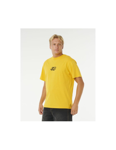 Koszulka męska rip curl medina inner vision spray tee żółta