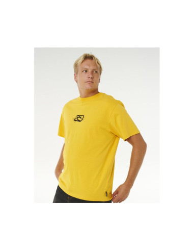 Koszulka męska rip curl medina inner vision spray tee żółta