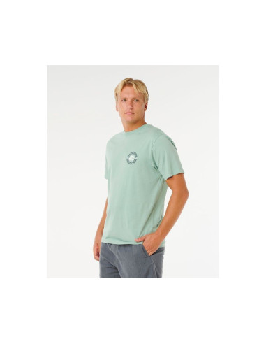 Koszulka męska rip curl pacific rinse circle tee zielona