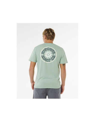 Koszulka męska rip curl pacific rinse circle tee zielona