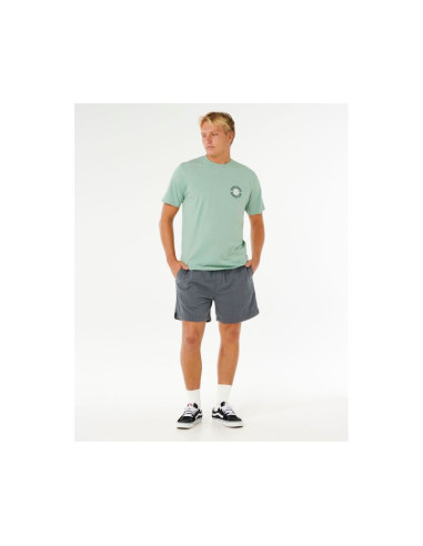 Koszulka męska rip curl pacific rinse circle tee zielona