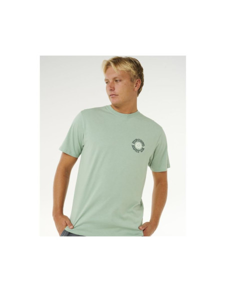 Koszulka męska rip curl pacific rinse circle tee zielona