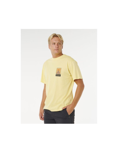 Koszulka męska rip curl search dawn tee żółta