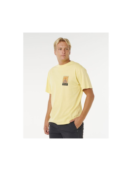 Koszulka męska rip curl search dawn tee żółta
